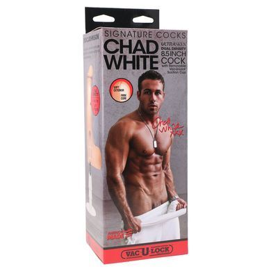 Фалоімітатор Doc Johnson Signature Cocks Chad White 8,5 (4-5,1 см) - фото