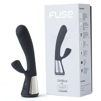 Kiiroo Ohmibod Fuse - інтерактивний вібратор-кролик чорний - фото