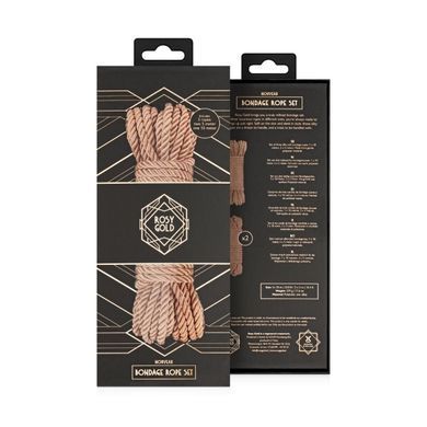 Мотузки для шибарі в наборі Rosy Gold Bondage Rope Set (5; 5; 10 м)