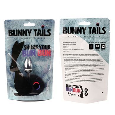 Анальная пробка с хвостиком Black (2,5 см) FeelzToys Bunny Tails Butt