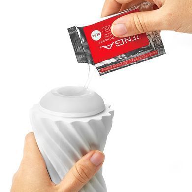 Мастурбатор Tenga FLEX silky white білий - фото