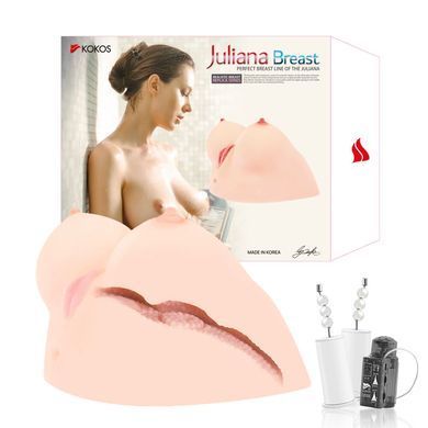 Мастурбатор с вибрацией полуторс Kokos Juliana Breast вагина и грудь - фото