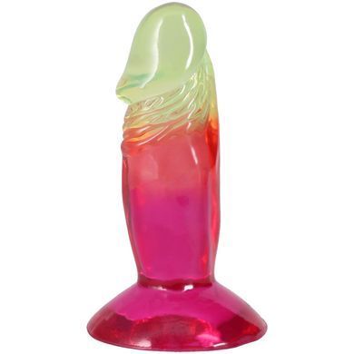 Фалоімітатор Doc Johnson Crystal Jellies 4,5 Inch Classic Dong Rainbow 12,1 см - фото