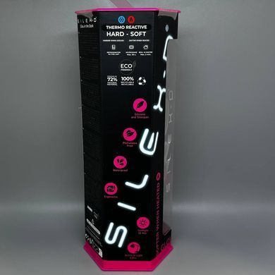 Фалоімітатор, що світиться, SilexD Johnny Pink Glow in the dark (17,6 см) (пом'ята упаковка) - фото