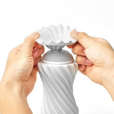 Мастурбатор Tenga FLEX silky white білий - фото