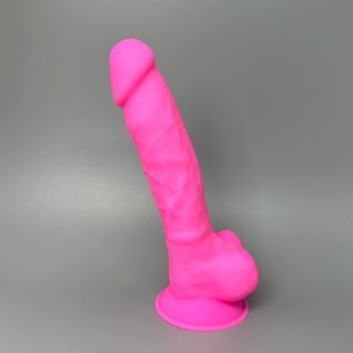 Фалоімітатор, що світиться, SilexD Johnny Pink Glow in the dark (17,6 см) (пом'ята упаковка) - фото
