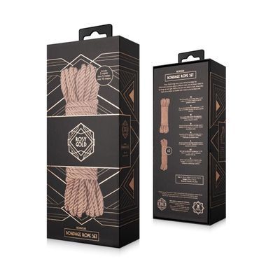 Мотузки для шибарі в наборі Rosy Gold Bondage Rope Set (5; 5; 10 м)