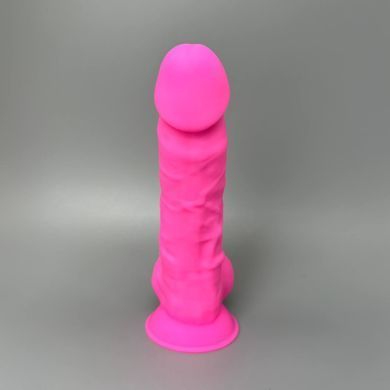 Фалоімітатор, що світиться, SilexD Johnny Pink Glow in the dark (17,6 см) (пом'ята упаковка) - фото
