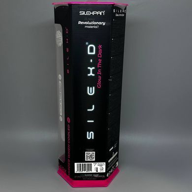 Фалоімітатор, що світиться, SilexD Johnny Pink Glow in the dark (17,6 см) (пом'ята упаковка) - фото