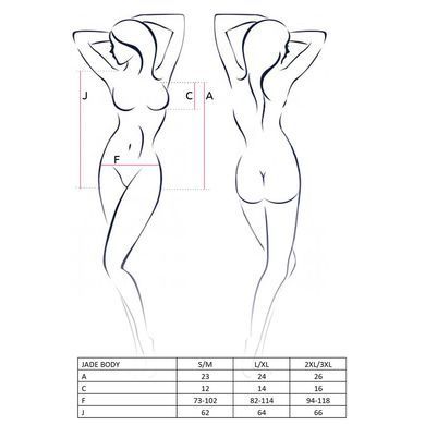 Еротичний боді Passion Exclusive JADE BODY black XXL/XXXL