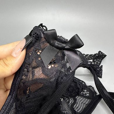 Трусики Obsessive Blomentis thong XS/S чорні