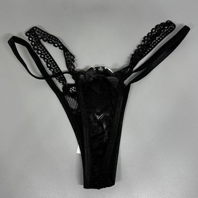 Трусики Obsessive Blomentis thong XS/S чорні
