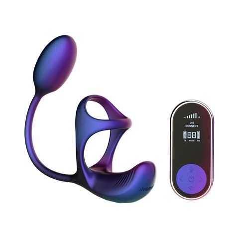 Ерекційне віброкільце з віброяйцем Hueman Halo Orbit Cock Ring With Ball Stimulator and Bullet Vibrator - фото