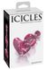 Скляна анальна пробка серце Pipedream Icicles №75 (3,4 см) - фото товару
