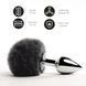 Анальная пробка с хвостиком Black (2,5 см) FeelzToys Bunny Tails Butt