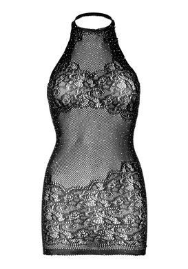 Эротическое платье Leg Avenue Rhinestone halter mini dress OS Black