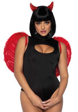 Крылья падшего ангела Leg Avenue Marabou feather devil wings Red