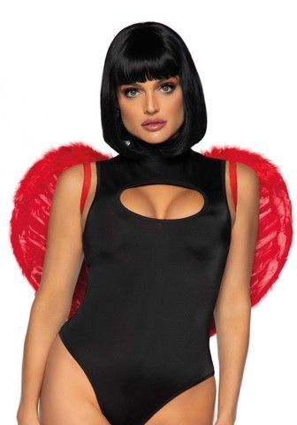 Крылья падшего ангела Leg Avenue Marabou feather devil wings Red
