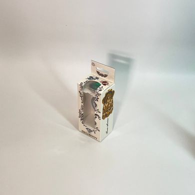 Анальна пробка з кристалом Boss Silver Heart PLUG Green S (2,7 см) (недоліки лакового покриття) - фото