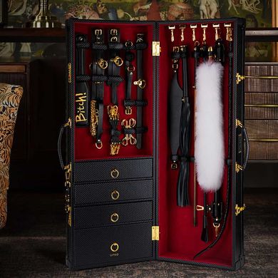 Шкаф-чемодан с аксессуарами для БДСМ Upko (14 предметов) черный - фото