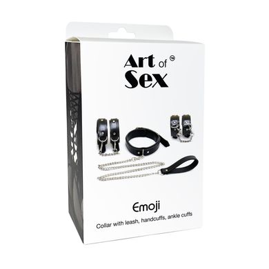 Набір БДСМ Art of Sex Emoji plus collar чорний - фото