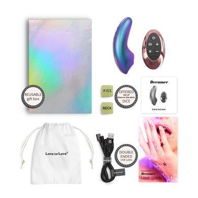 Вакуумный стимулятор клитора Love To Love Dreamer iridescent turquoise - фото