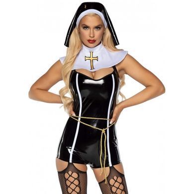 Эротический костюм монахини Leg Avenue Vinyl Sinful Sister M