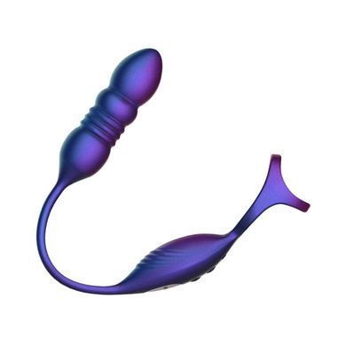 Анальний вібратор-пульсатор з ерекційним кільцем Hueman Deep Impact Cock & Ball Ring With Thrusting Prostate Stimulator