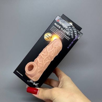 Насадка на член с отверстием для мошонки Kokos NS 001-M - фото