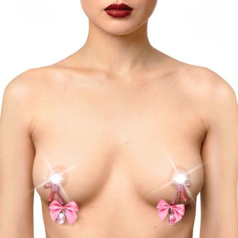 Затискачі для сосків Art of Sex Flirty Bow рожеві - фото