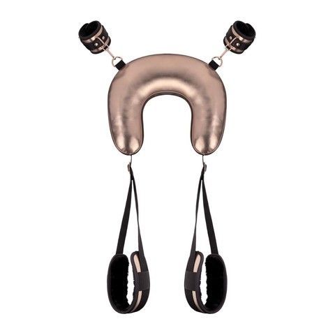 Бондаж на шию для ніг та рук  Rosy Gold Neck and Leg Sling Restraint Set - фото