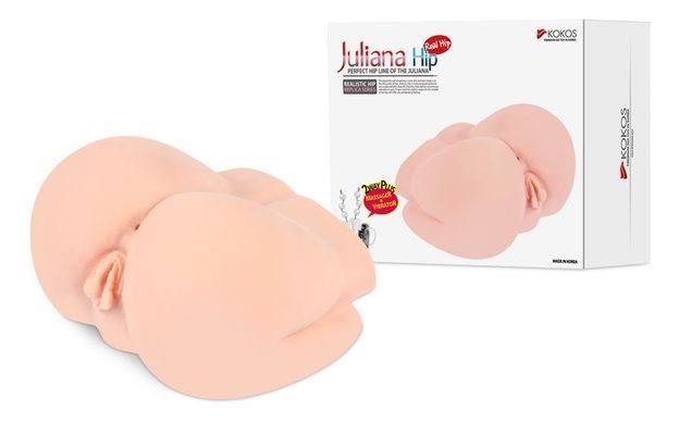 Мастурбатор полуторс с вибрацией Kokos Juliana 2WayPlus вагина и анус - фото