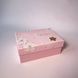 Подарочная коробка с цветами розовая, S - фото товара