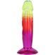 Фалоімітатор Doc Johnson Crystal Jellies 6,5 Inch Classic Dong Rainbow 16,5 см - фото товару