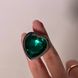 Анальная пробка с кристаллом Boss Silver Heart PLUG Green S (2,7 см) (недостатки лакового покрытия) - фото товара