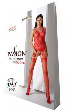 Бодістокінг з доступом Passion BS095 red One Size - фото