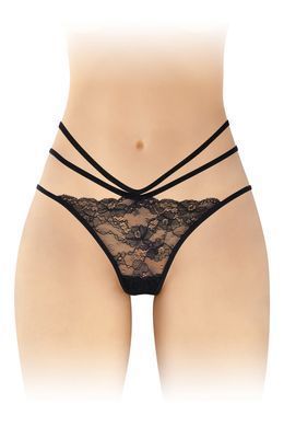 Трусики с открытой попкой Fashion Secret Nadia Black S/M/L