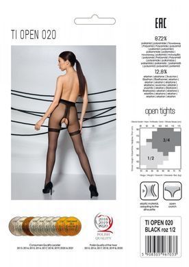 Колготки з доступом Passion TIOPEN 020 black (20 den) 3/4 - фото