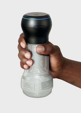 Kiiroo Feel Pocket Crystal PowerBlow Combo Set - мастурбатор+вакуумна насадка - фото