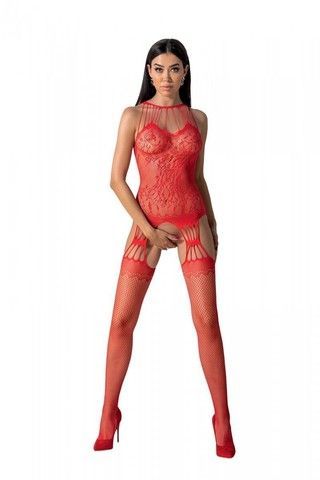 Бодістокінг з доступом Passion BS095 red One Size - фото