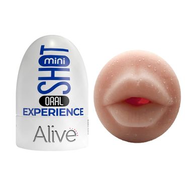 Alive Oral Experience - яйце мастурбатор-рот Flesh - фото
