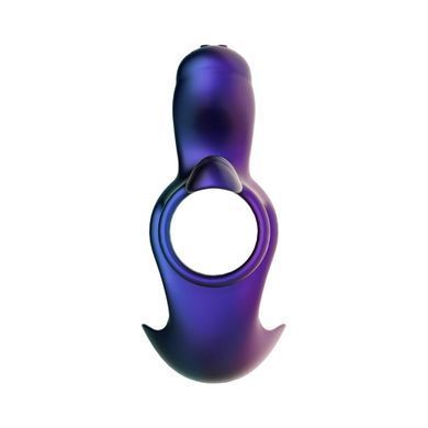Эрекционное виброкольцо 3в1 Hueman Zenith Cock Ring With Glans And Perineum Stimulator - фото