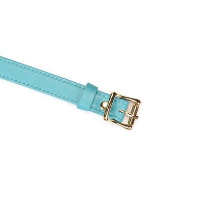 Кляп с шариком Liebe Seele Blue Lamb Leather Ball Gag with Velvet Lining - фото