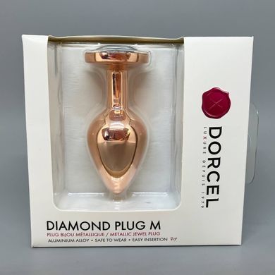Анальна пробка з чорним стразом Dorcel Diamond M (3,4 см) - фото