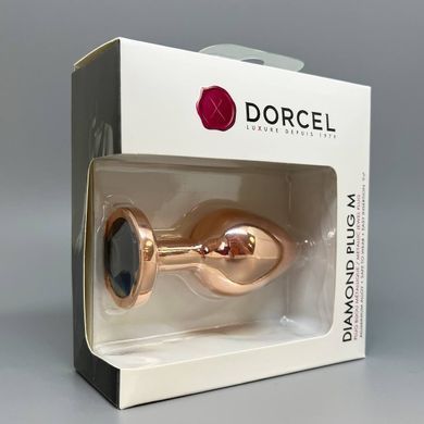 Анальна пробка з чорним стразом Dorcel Diamond M (3,4 см) - фото
