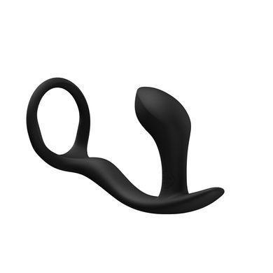 Анальна пробка з ерекційним кільцем Fun Factory Bootie Ring Black 2,8 см чорна - фото
