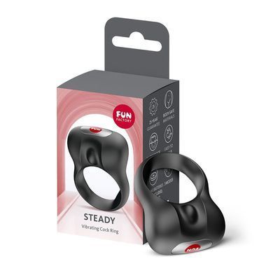 Ерекційне віброкільце Fun Factory Steady Black - фото