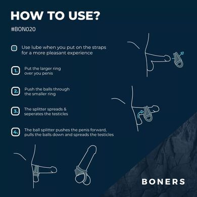 Эрекционное кольцо Boners Silicone Ball Splitter - фото