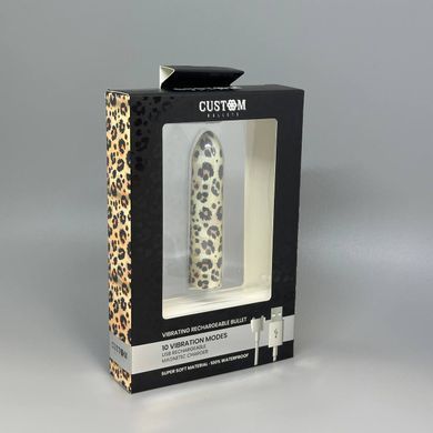 Вибропуля на USB-зарядке Custom Bullets Leopard леопард - фото
