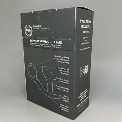Анальна пробка з ерекційним кільцем Fun Factory Bootie Ring Black 2,8 см чорна - фото